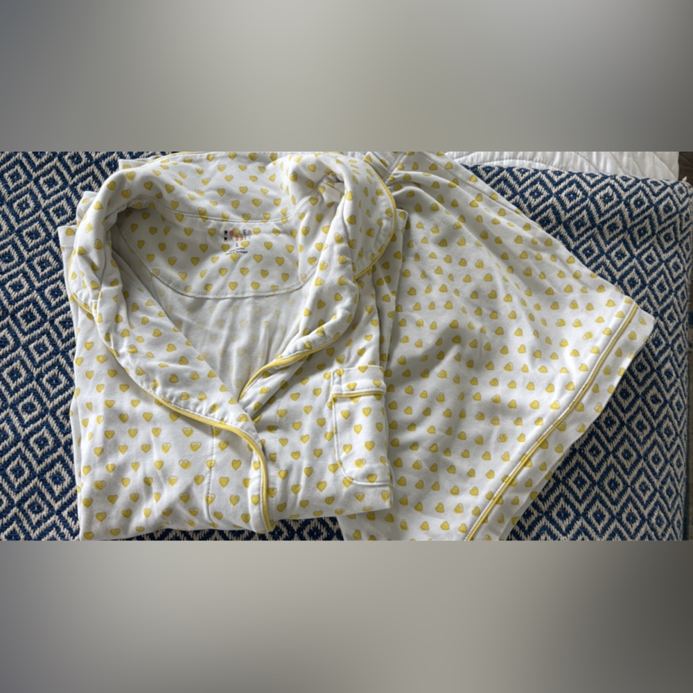 Heart Print Button-Up Shirt
